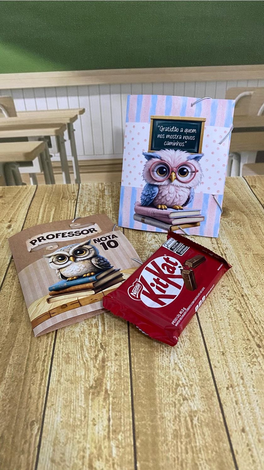 Mini pasta escolar para Kit Kat - Dia dos professores - Imagem 4
