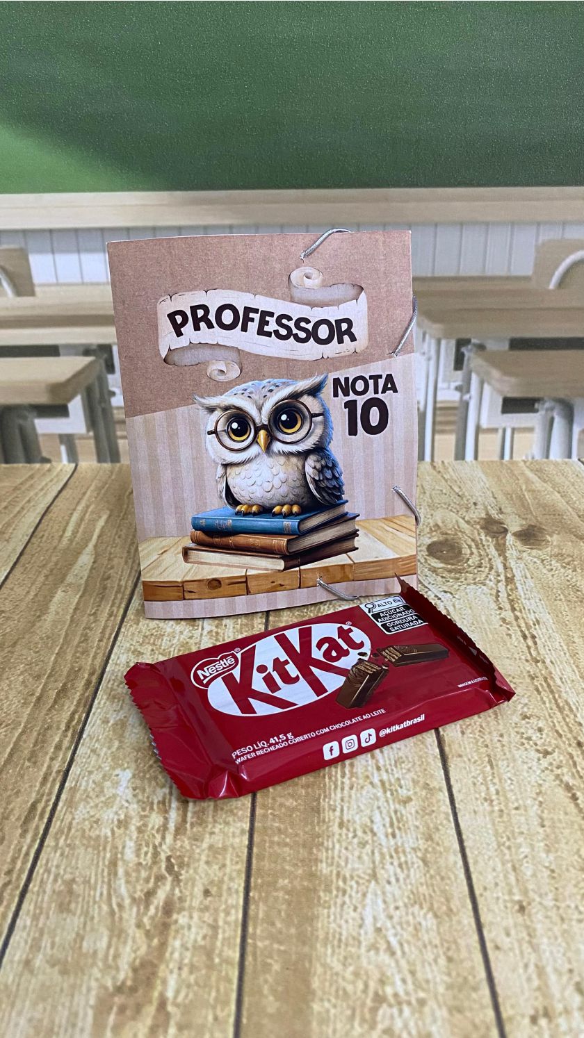 Mini pasta escolar para Kit Kat - Dia dos professores - Imagem 5