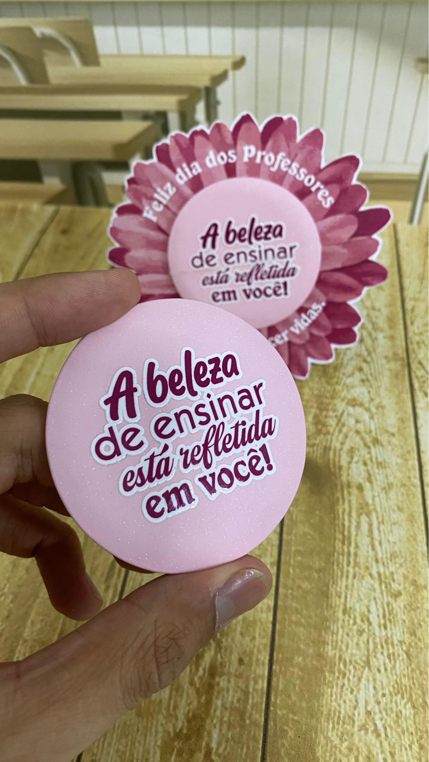 đ Mimo Criativo: Flor com Espelhinho Dia dos Professores (Arquivo Digital) - Imagem 3