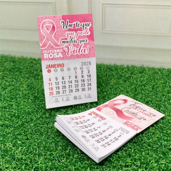 Arte para calendário de geladeira - Outubro rosa