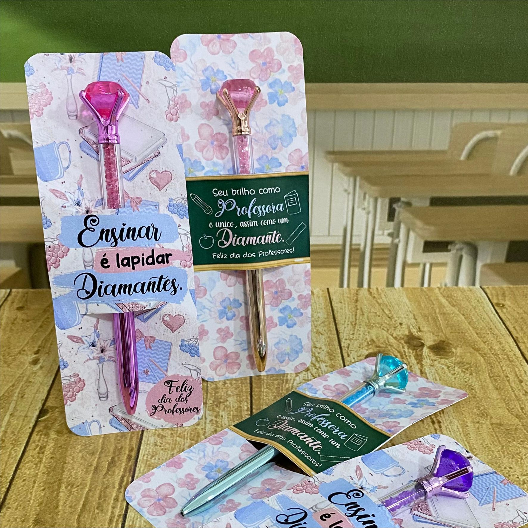 ✨ Artes Digitais para Caneta Diamante – Dia dos Professores