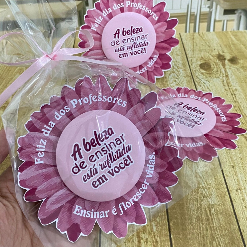 💖 Mimo Criativo: Flor com Espelhinho Dia dos Professores (Arquivo Digital)