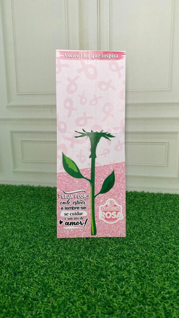 Cartão Rosa para Touca de Cetim - Outubro Rosa - Imagem 3