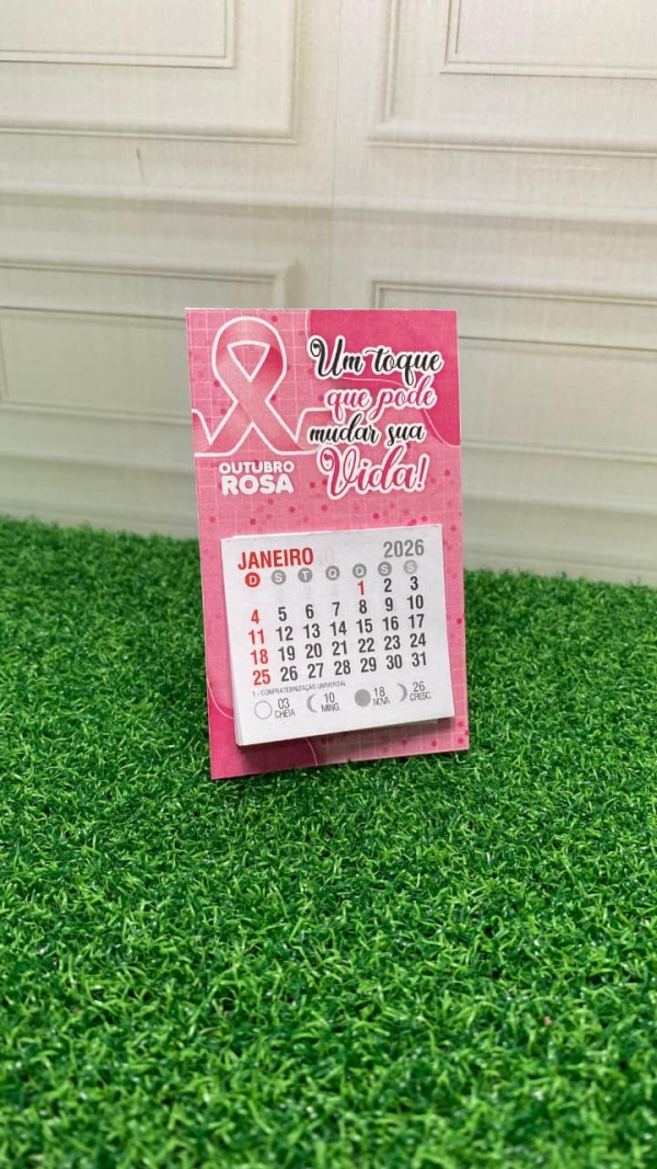 Arte para calendário de geladeira - Outubro rosa - Imagem 5