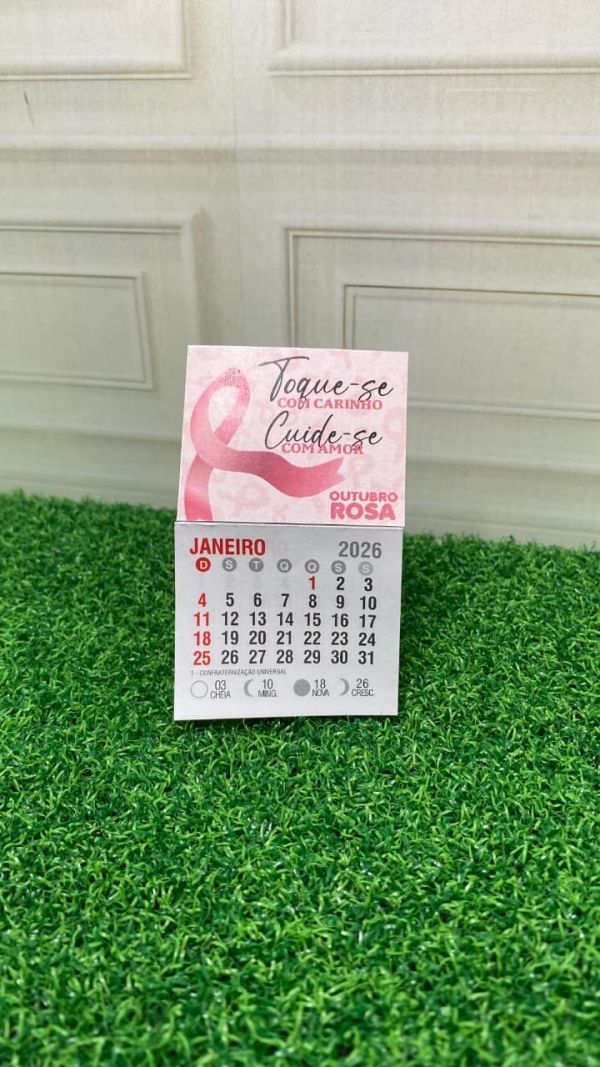 Arte para calendário de geladeira - Outubro rosa - Imagem 6