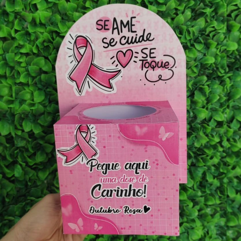 🎀 Arquivo Digital – Caixa + Cartõezinhos Motivacionais Outubro Rosa 🎀