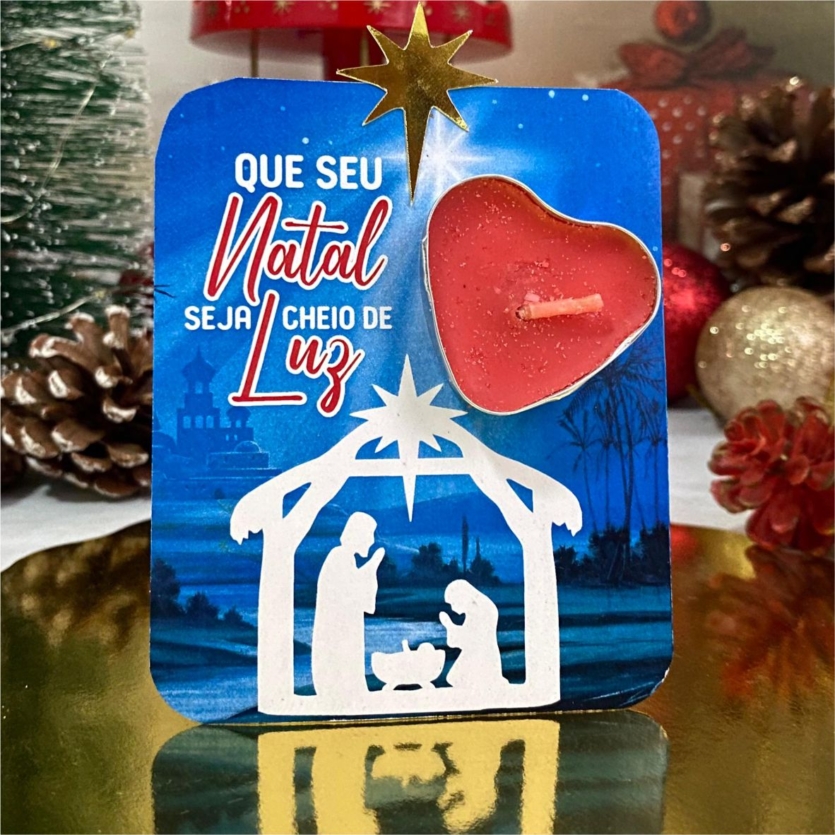 Cartão Natalino para Velinha | Arquivo Digital 🎄🕯️