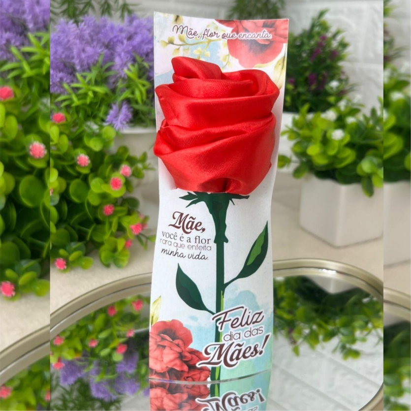 Arte Cartão Touca de Cetim – Flor de Amor