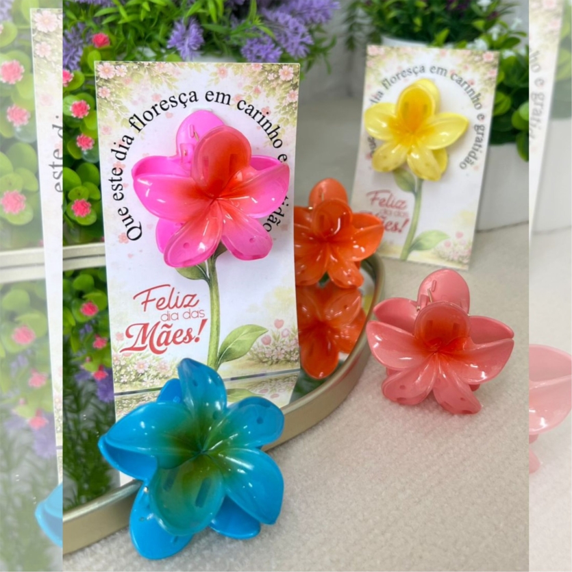 Arte Cartão Prendedor Flor – Delicadeza de Mãe