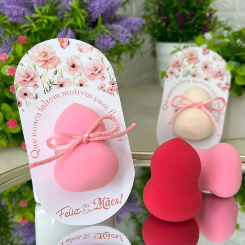 Arte Cartão Esponja de Maquiagem Dia das Mães – Toque de Beleza